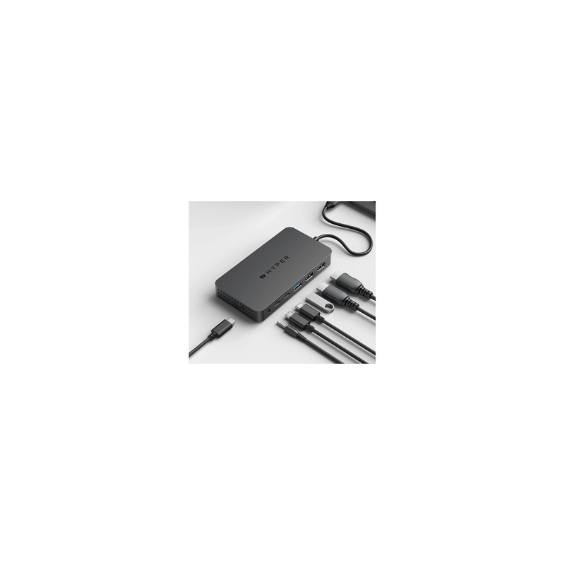 Adaptateur et convertisseur Hyper HUB USB C 7 EN 1 DOUBLE HDMI 4K HD70002GL