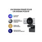 Webcam Logitech MX Brio de collaboration et streaming 4K Ultra HD, 1080p a 60 IPS, 2 micros avec reduction de bruit, USB C, cac