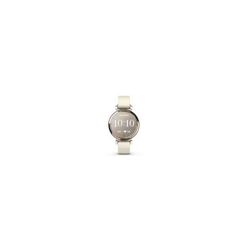 Montre connectée Garmin Lily 2, Cream Gold bracelet silicone blanc coco