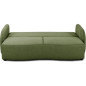 Canapé convertible BARI 3 places - Tissu olive - Coffre de rangement - L215 x H89 x P100 cm