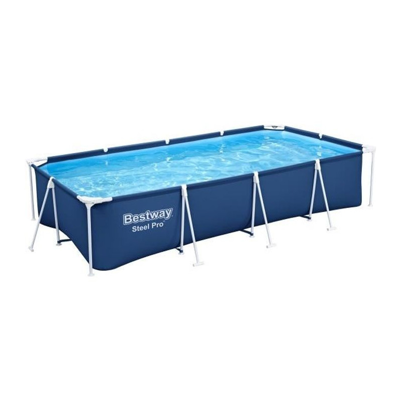 Piscine hors sol tubulaire BESTWAY - Steel Pro™ - 400 x 211 x 81 cm - Rectangulaire