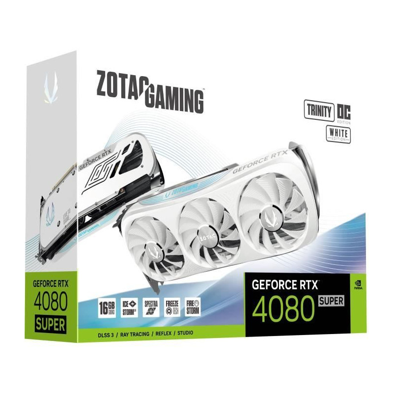 ZOTAC - Carte Graphique - GeForce RTX 4080 Super Trinity OC White 16Go