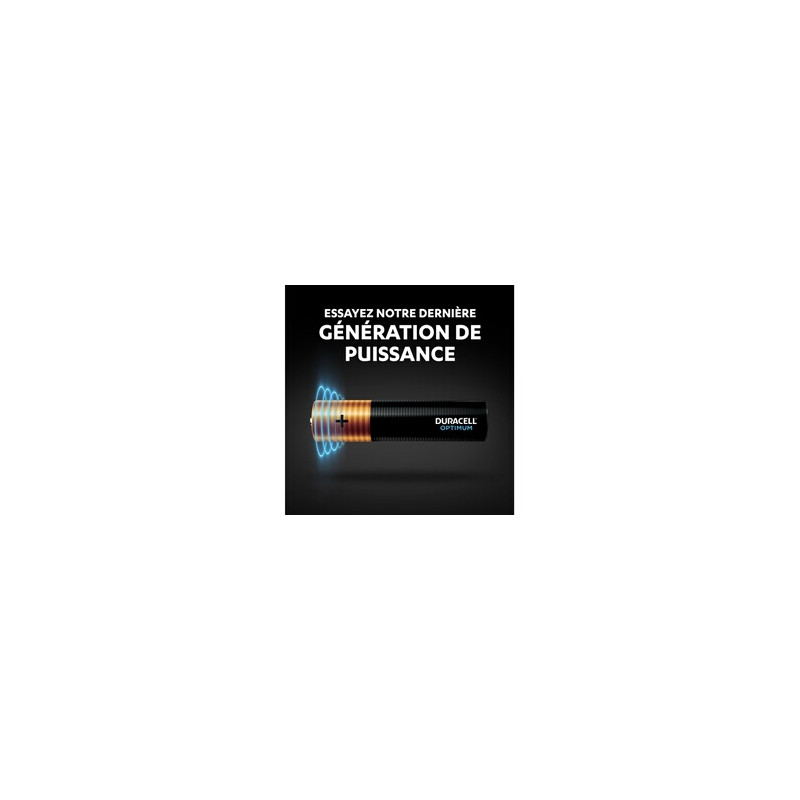 Piles Duracell Pack de 4 piles alcalines AAA Duracell Optimum, 1,5 V LR03