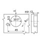 Charnière CLIP top 110° avec ressort inserta recouvrement 18mm BLUM CHA71T359