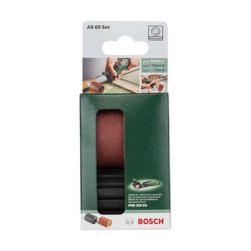 Set porte-manchon et manchon abrasif Bosch - (Grain 80, Largeur Rouleau 60mm, Accessoire pour Texoro)