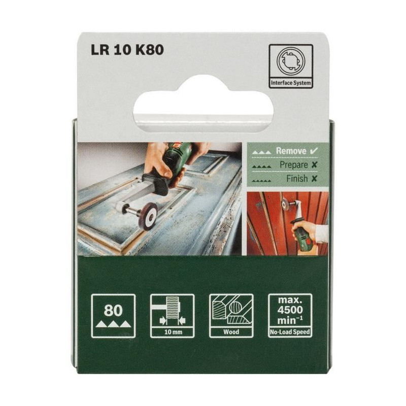 Accessoires PRR / TEXORO Bosch - Rouleau a lamelles 10mm Grain 80