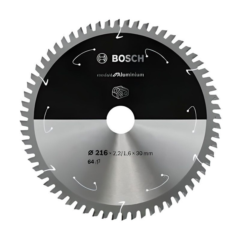 Lame de scie circulaire au carbure BOSCH 216 x 30 x 2,2 mm (64 dents) - Aluminium