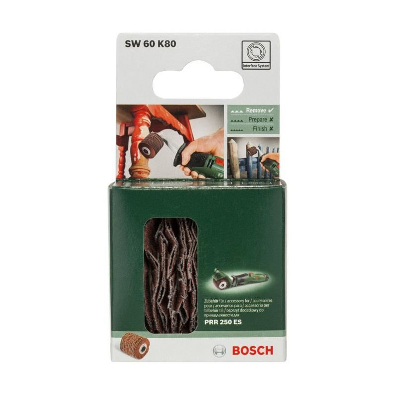 Accessoires PRR / TEXORO Bosch - Rouleau flexible 60mm Grain 80