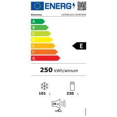 Electrolux Série 600 - Réfrigérateur Combiné Pose-libre - Technologie Twintech / M ELECTROLUX - LNT6ME32U2