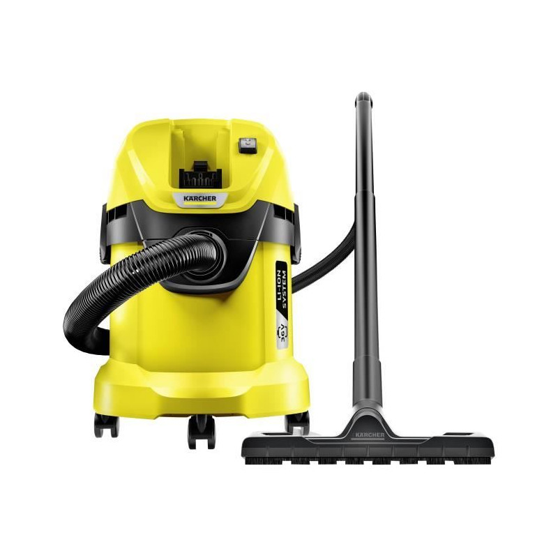 Aspirateur eau et poussiere sans fil KARCHER WD 3 - Fonction soufflerie - Cuve 17 L - 300 W