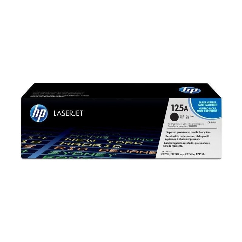 HP 125A Cartouche de toner noir LaserJet authentique (CB540A) pour HP Color LaserJet CM1312/CP1215/CP1217/CP1515/CP1518