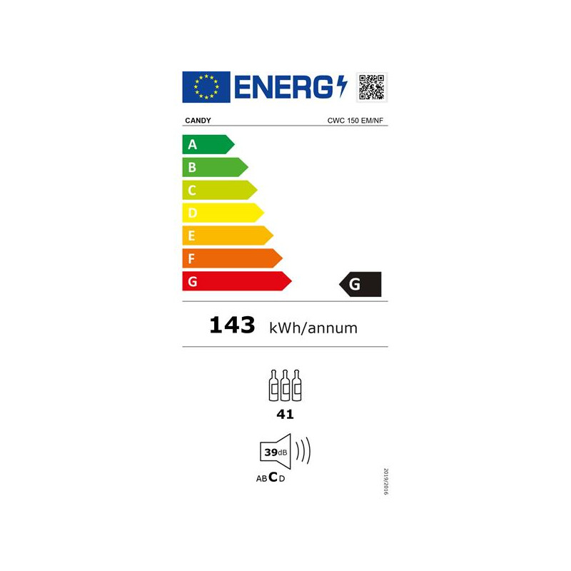 Cave à vin CANDY CWC150EMNF
