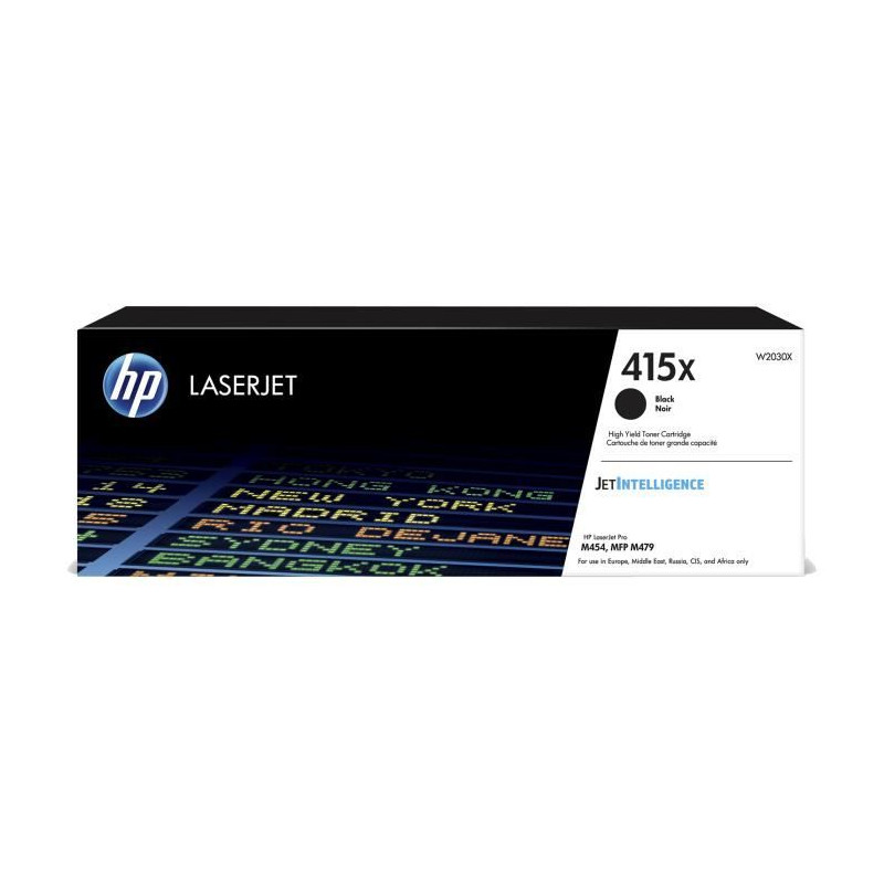 Cartouche de toner HP 415X Noir grande capacité Authentique pour imprimantes HP LaserJet Pro M454/M479