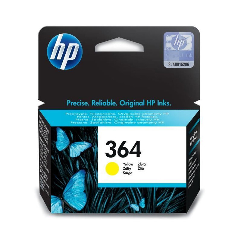 HP 364 Cartouche d'encre jaune authentique (CB320EE) pour HP DeskJet 3070A et HP Photosmart 5525/6525