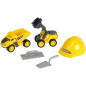 Jouet de chantier - KLEIN - Set de chantier Volvo Power avec casque, 5 pieces - Plastique de grande qualité, tres résistant.