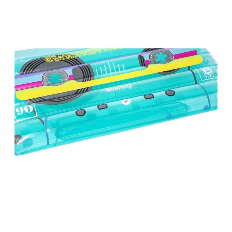 Matelas gonflable de piscine - BESTWAY - Retro Beats - 1 adulte, 90kg - Vert