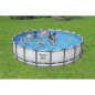 Kit Piscine hors sol tubulaire BESTWAY - Steel Pro Max™ - 610 x 132 cm - Rectangulaire (Inclus filtre a cartouche + échelle +