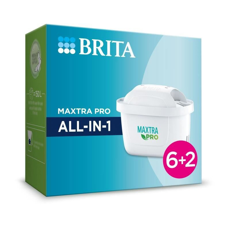 Pack de 6 filtres a eau + 2 gratuits - BRITA - MAXTRA PRO All-in-1