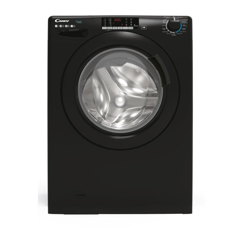 Lave-linge hublot CANDY CS 1411TXMBBE/FR - 11 kg - Induction - L60cm - 1400 trs/min - Noir