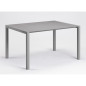 Table - GROSFILLEX - Eden 133 - Gris platinium - 133x87 - Aluminium et résine - 6P