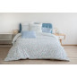 Parure de couette HOME LINGE PASSION Adonis - 3 Pcs - 220 x 240 - 100% Coton 57 Fils - Bleu