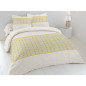 Parure de couette HOME LINGE PASSION Nat - 3 Pcs - 220 x 240 - 100% Coton 57 Fils - Miel