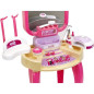 Jouet de beauté - KLEIN - Centre de beauté Barbie Happy Vibes - Complet avec de nombreux accessoires et lumiere.