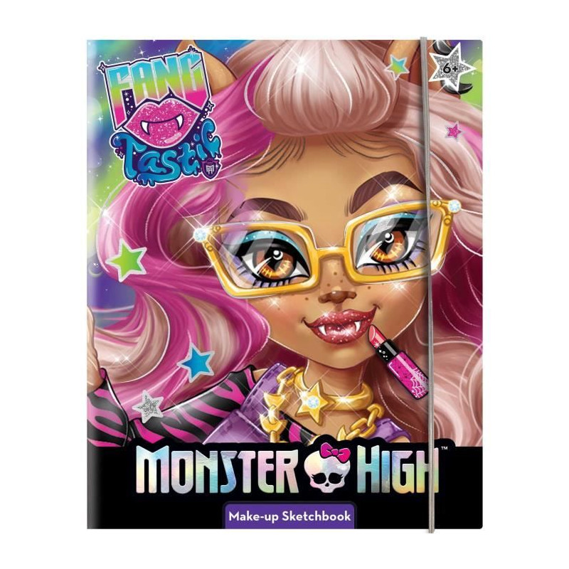 Carnet de croquis Monster High avec trousse de maquillage - LISCIANI - Apprenez l'art du maquillage