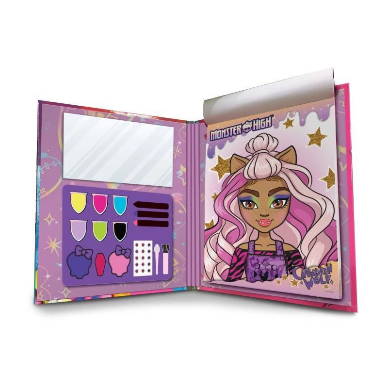 Carnet de croquis Monster High avec trousse de maquillage - LISCIANI - Apprenez l'art du maquillage