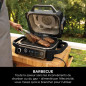 Barbecue électrique - NINJA - Woodfire - OG701EU - Grill, fumoir & air fryer - Antiadhésif - Gris et noir