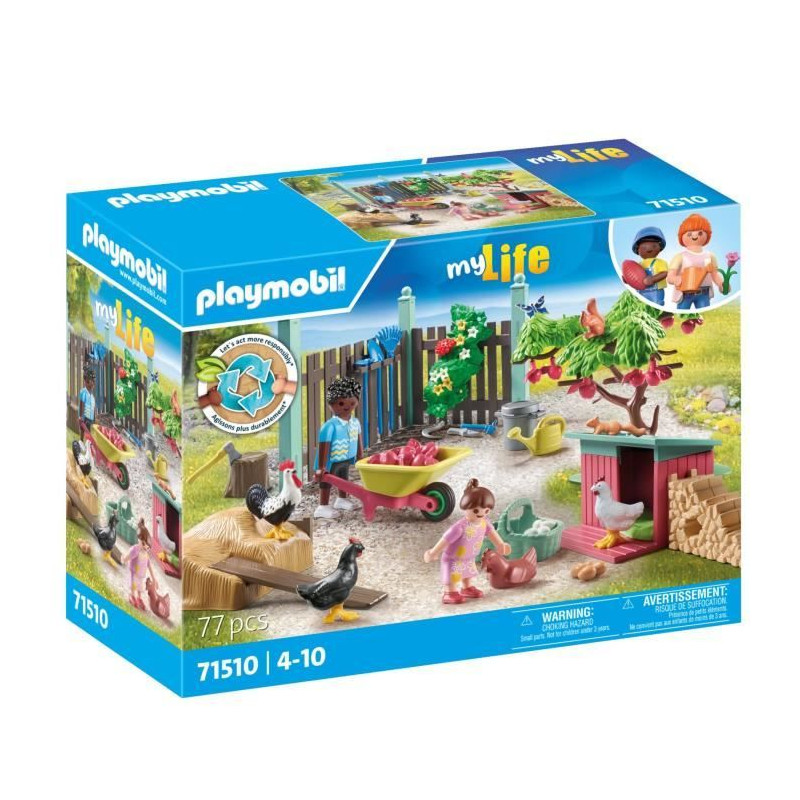 PLAYMOBIL 71510 Poulailler et jardin