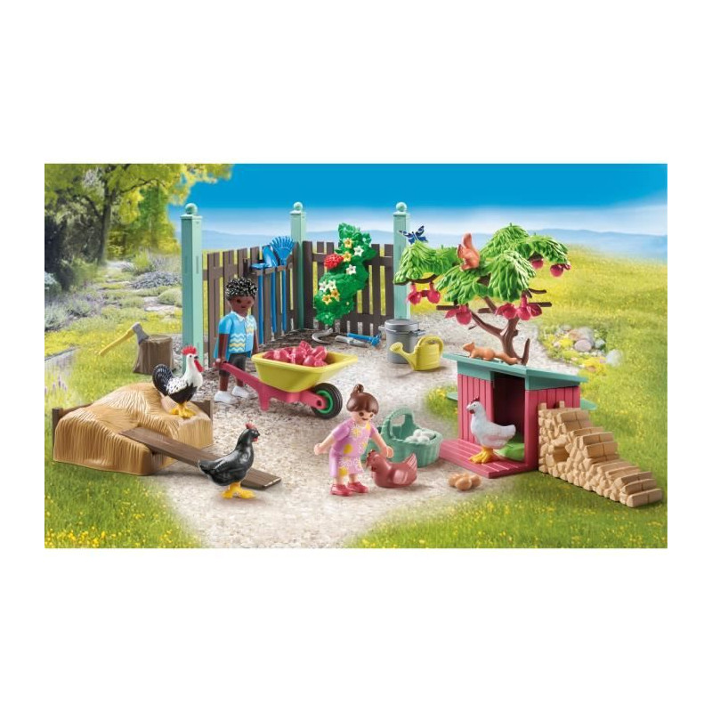 PLAYMOBIL 71510 Poulailler et jardin