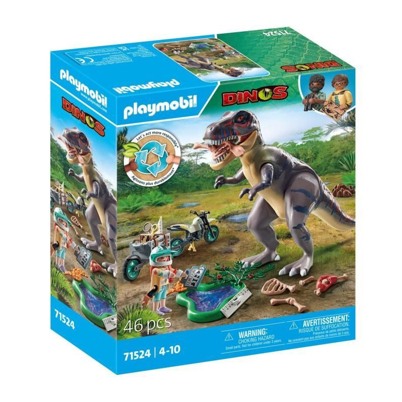 PLAYMOBIL 71524 Explorateur avec moto et tyrannosaure