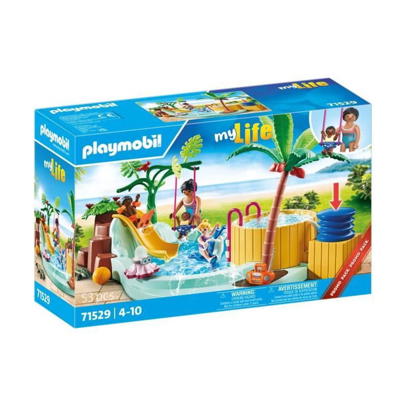 PLAYMOBIL 71529 Vacanciers avec piscine et bain a bulles