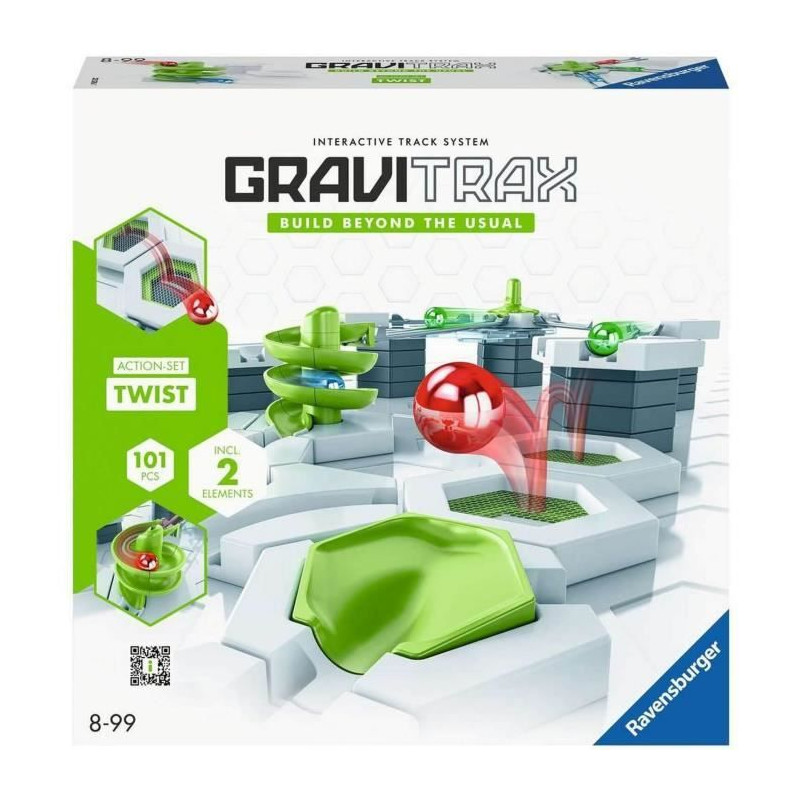 Gravitrax Starter Set Twist 101 pieces, Circuit de billes, Jeu de construction créatif, Des 8 ans, 22576, Ravensburger