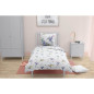 Parure de couette ROUPILLON Paradise - 2 Pcs - 140 x 200 - 100% Coton - Bleu