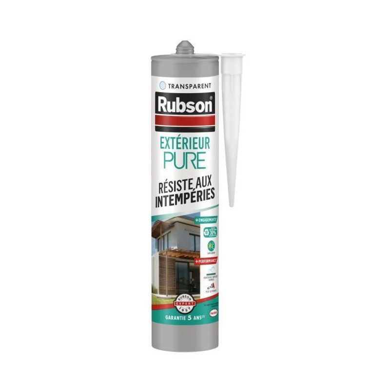 Mastic - RUBSON - PURE - Extérieur - Transparent - 280ml