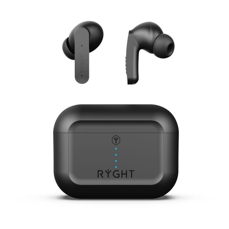 RYGHT PULSE ANC - Ecouteurs sans fil bluetooth intra auriculaire avec Boitier (NOIR)