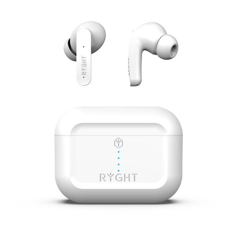 Ecouteurs sans fil Bluetooth - RYGHT - PULSE ANC - Blanc