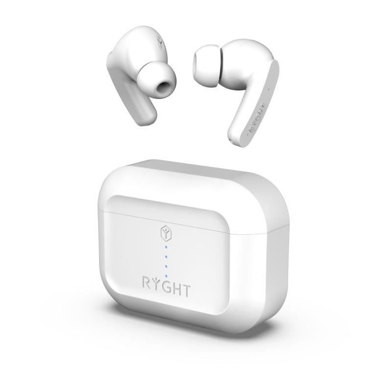 Ecouteurs sans fil Bluetooth - RYGHT - PULSE ANC - Blanc