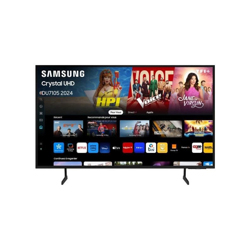 TV LED Samsung - 50 Hz - 75DU7105 - 75 (190 cm) - 4K UHD 3840x2160 - HDR - Smart TV Tizen - Gaming Hub - 3xHDMI - WiFi