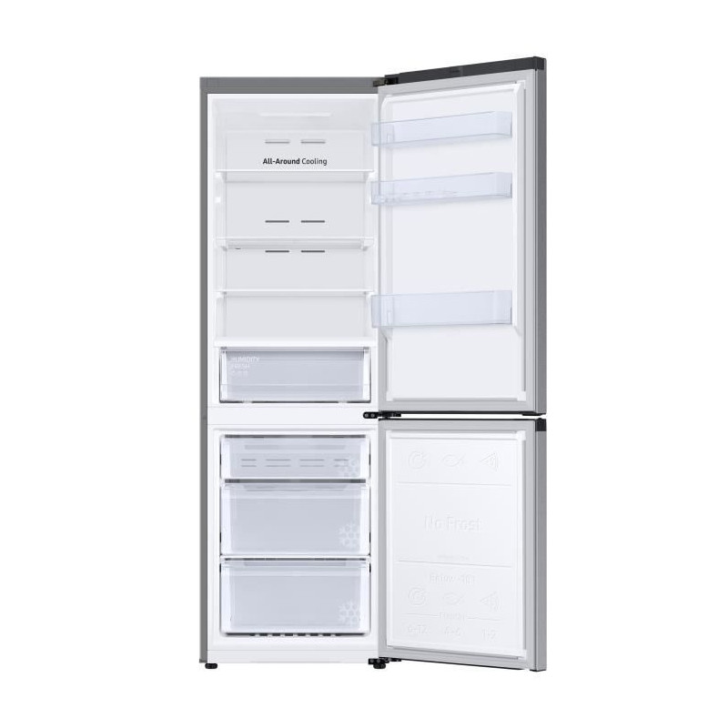 Réfrigérateur combiné - SAMSUNG - RL34C601DSA - 2 portes - 344 L (230 + 114 L) - L60 x H185 cm - Gris métal