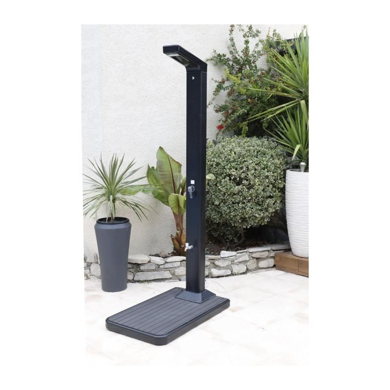 Support de douche solaire UBBINK - Réserve d'eau 20 litres - Anthracite