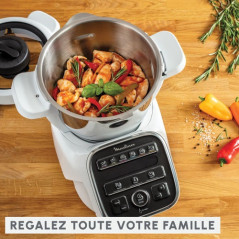 Moulinex ROBOT CUISEUR CUISINE COMPANION XL 4,5L 8-10PERS 12 PROG 5ACC LIVRE 300 MOULINEX - HF80DB10.G