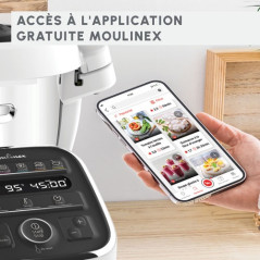 Moulinex ROBOT CUISEUR CUISINE COMPANION XL 4,5L 8-10PERS 12 PROG 5ACC LIVRE 300 MOULINEX - HF80DB10.G