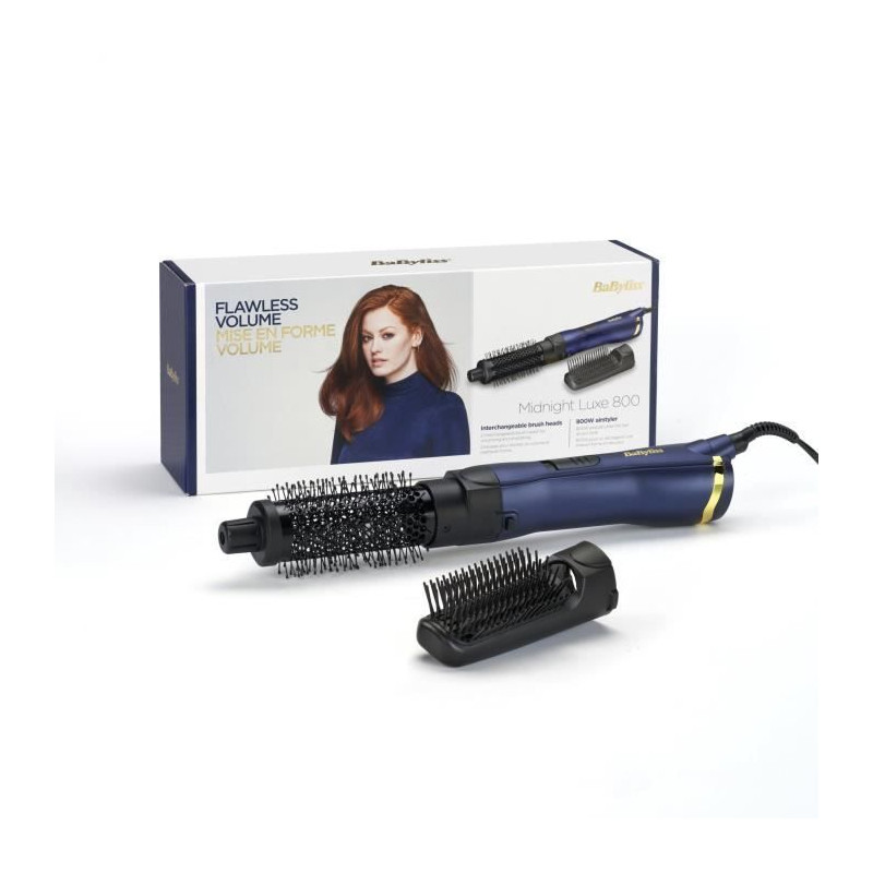 Brosse soufflante - BaByliss - AS84PE - Midnight Luxe pour une mise en forme et un lissage naturel