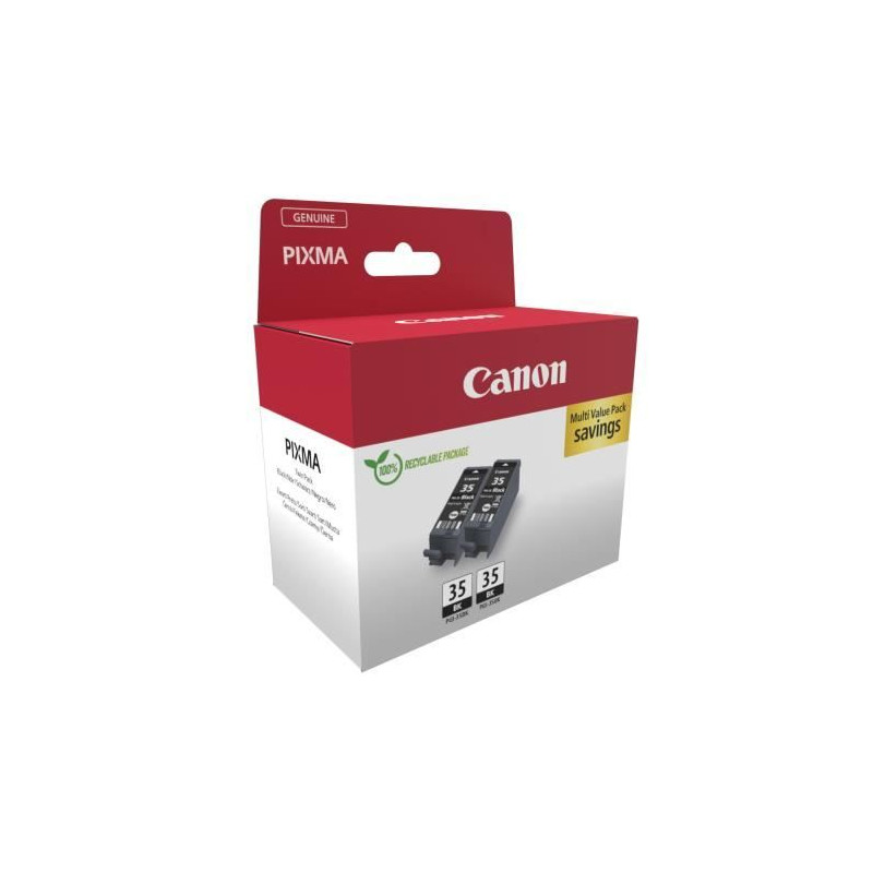 Pack de 2 cartouches d'encre noir - CANON - PGI-35 - Pour PIXMA iP100/iP110/TR150