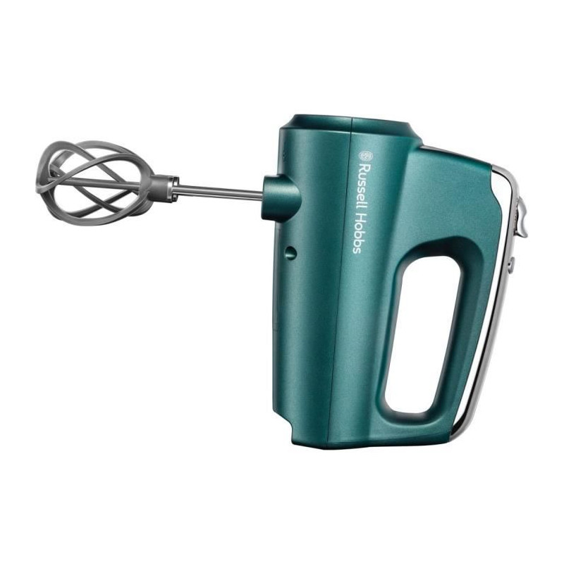 Russell Hobbs 25891-56 Batteur Mixeur Swirl, 5 Vitesses, Fonction Turbo, 1 Paire de Batteurs Hélice, Pétrin, Fouets - Turquois