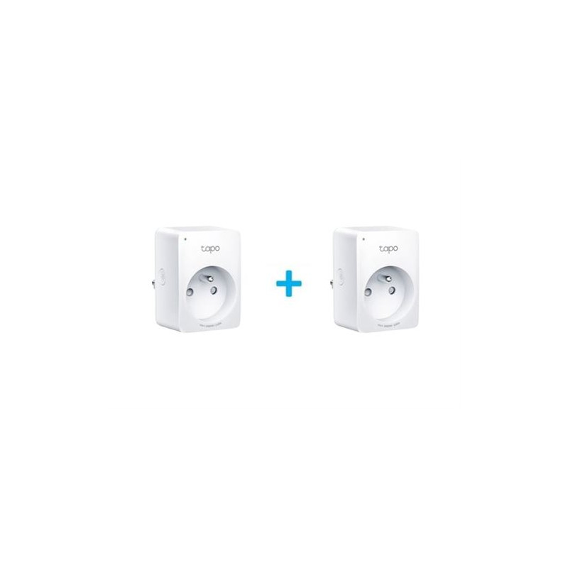 Pack de 2 Mini Prises Connectées WiFi TP LINK avec suivi de consommation Blanc