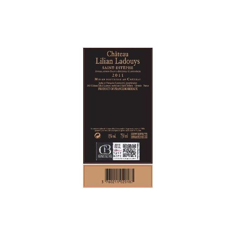 Château Lilian Ladouys 2011 Saint-Estephe - Vin rouge de Bordeaux